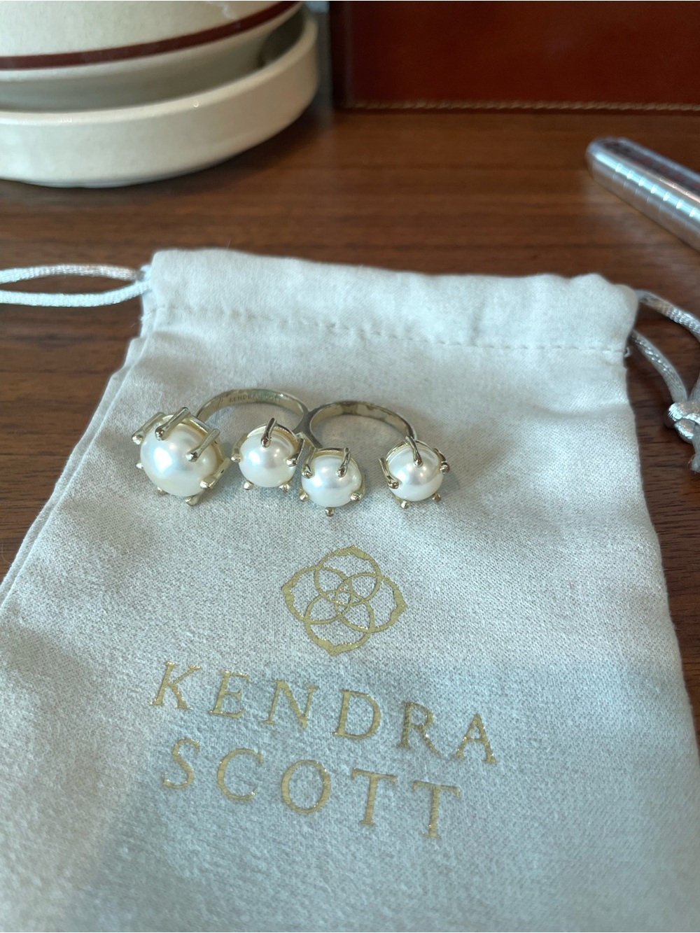 Kendra Scott Harriet Pearl Double Ring